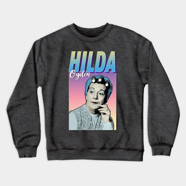 Hilda Ogden - Retro Pop Art Corrie TV Tribute Crewneck Sweatshirt by DankFutura